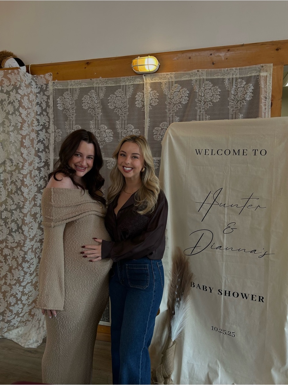 Beige Baby Shower/Maternity Dress